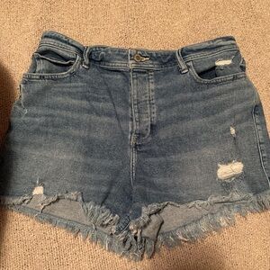 Hollister Blue Distressed Denim Shorts